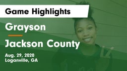 Grayson  vs Jackson County  Game Highlights - Aug. 29, 2020