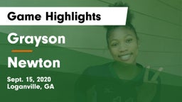 Grayson  vs Newton Game Highlights - Sept. 15, 2020