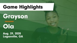 Grayson  vs Ola Game Highlights - Aug. 29, 2020