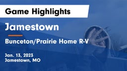 Jamestown  vs Bunceton/Prairie Home R-V  Game Highlights - Jan. 13, 2023