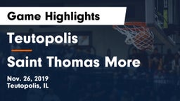 Teutopolis  vs Saint Thomas More Game Highlights - Nov. 26, 2019