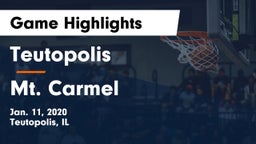 Teutopolis  vs Mt. Carmel  Game Highlights - Jan. 11, 2020