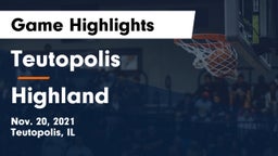 Teutopolis  vs Highland  Game Highlights - Nov. 20, 2021