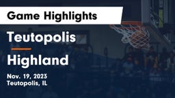 Teutopolis  vs Highland  Game Highlights - Nov. 19, 2023
