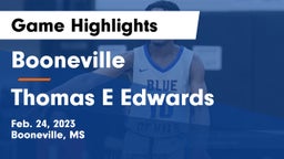 Booneville  vs Thomas E Edwards Game Highlights - Feb. 24, 2023