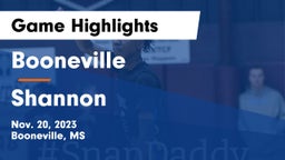 Booneville  vs Shannon  Game Highlights - Nov. 20, 2023