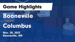 Booneville  vs Columbus  Game Highlights - Nov. 28, 2023