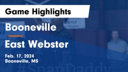 Booneville  vs East Webster  Game Highlights - Feb. 17, 2024
