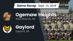 Recap: Ogemaw Heights  vs. Gaylord  2018