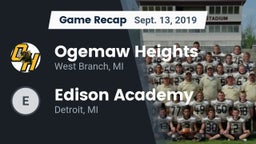 Recap: Ogemaw Heights  vs.  Edison Academy  2019