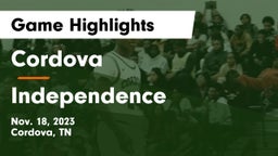 Cordova  vs Independence  Game Highlights - Nov. 18, 2023