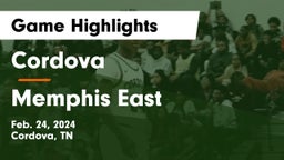 Cordova  vs Memphis East  Game Highlights - Feb. 24, 2024