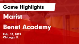 Marist  vs Benet Academy  Game Highlights - Feb. 10, 2023