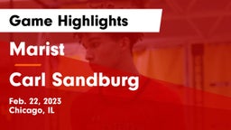 Marist  vs Carl Sandburg  Game Highlights - Feb. 22, 2023