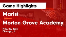 Marist  vs Morton Grove Academy Game Highlights - Nov. 22, 2023