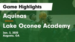 Aquinas  vs Lake Oconee Academy Game Highlights - Jan. 3, 2020