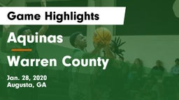 Aquinas  vs Warren County  Game Highlights - Jan. 28, 2020