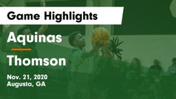 Aquinas  vs Thomson  Game Highlights - Nov. 21, 2020