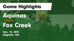 Aquinas  vs Fox Creek  Game Highlights - Jan. 13, 2021