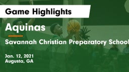 Aquinas  vs Savannah Christian Preparatory School Game Highlights - Jan. 12, 2021
