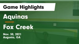 Aquinas  vs Fox Creek  Game Highlights - Nov. 30, 2021