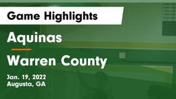 Aquinas  vs Warren County  Game Highlights - Jan. 19, 2022