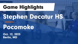 Stephen Decatur HS vs Pocomoke   Game Highlights - Oct. 12, 2023