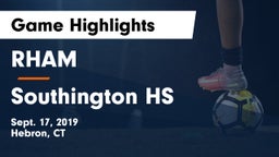 RHAM  vs Southington HS Game Highlights - Sept. 17, 2019
