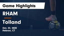 RHAM  vs Tolland  Game Highlights - Oct. 22, 2020