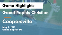 Grand Rapids Christian  vs Coopersville  Game Highlights - May 2, 2023