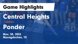 Central Heights  vs Ponder  Game Highlights - Nov. 30, 2023