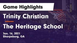Trinity Christian  vs The Heritage School Game Highlights - Jan. 16, 2021