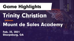Trinity Christian  vs Mount de Sales Academy  Game Highlights - Feb. 23, 2021