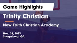 Trinity Christian  vs New Faith Christian Academy Game Highlights - Nov. 24, 2023