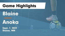 Blaine  vs Anoka  Game Highlights - Sept. 7, 2023
