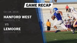 Recap: Hanford West  vs. Lemoore  2016