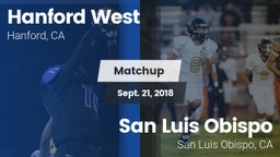 Matchup: Hanford West High vs. San Luis Obispo  2018