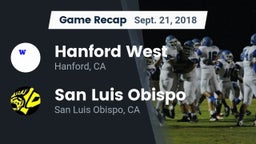 Recap: Hanford West  vs. San Luis Obispo  2018