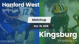 Matchup: Hanford West High vs. Kingsburg  2018