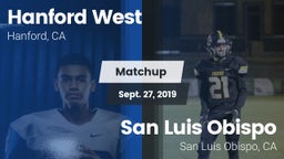 Matchup: Hanford West High vs. San Luis Obispo  2019