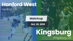 Matchup: Hanford West High vs. Kingsburg  2019