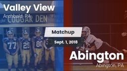 Matchup: Valley View  vs. Abington  2018