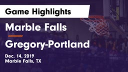 Marble Falls  vs Gregory-Portland  Game Highlights - Dec. 14, 2019