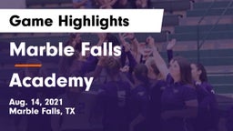 Marble Falls  vs Academy  Game Highlights - Aug. 14, 2021