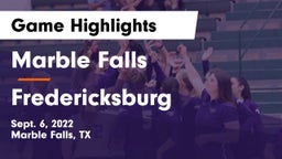 Marble Falls  vs Fredericksburg  Game Highlights - Sept. 6, 2022
