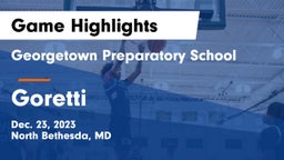 Georgetown Preparatory School vs Goretti  Game Highlights - Dec. 23, 2023
