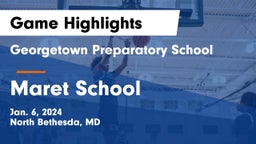 Georgetown Preparatory School vs Maret School Game Highlights - Jan. 6, 2024
