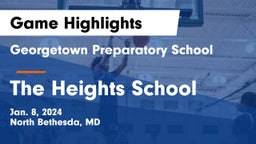 Georgetown Preparatory School vs The Heights School Game Highlights - Jan. 8, 2024