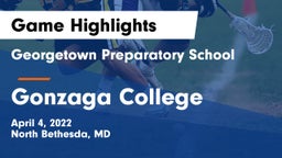 Georgetown Preparatory School vs Gonzaga College  Game Highlights - April 4, 2022