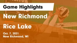New Richmond  vs Rice Lake  Game Highlights - Oct. 7, 2021